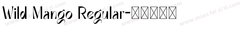 Wild Mango Regular字体转换